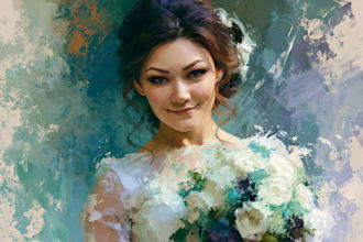 oil painting portrait and illustrations