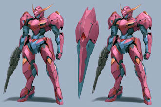 do mecha robot gundam illustrations
