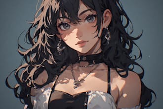 anime character an illustration and anime character
