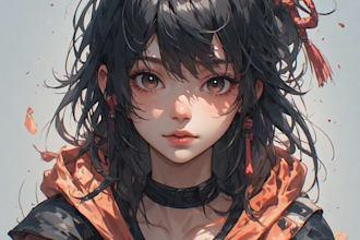 anime character an illustration and anime character
