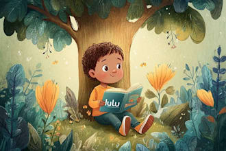 design an engaging educational or activity book cover for kids