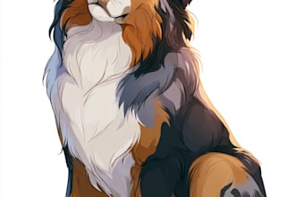 draw a disney pet portrait illustration