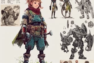 create post apocalyptic concept art for games and films