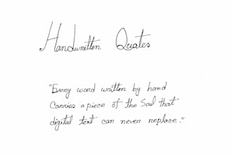 write beautiful handwritten poems, love letter, and quotes