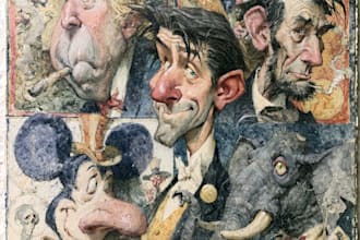 do a political cartoon art