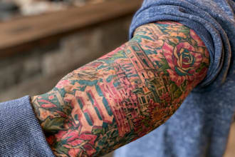 draw an awesome tattoo sleeve art