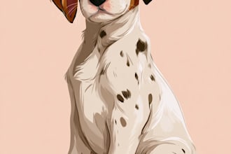 draw disney pet portrait illustration