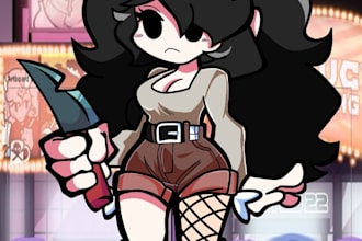 draw you character in a fnf style