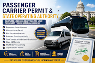 handle your passenger carrier permit and state operating authority