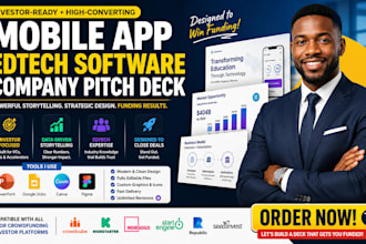 build mobile app edtech software company pitch deck
