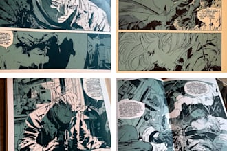 draw 1 page comic book graphic novel manga comicart storyboard comic page