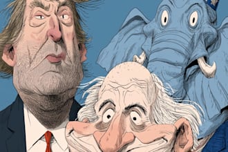 draw political cartoon and comic strip