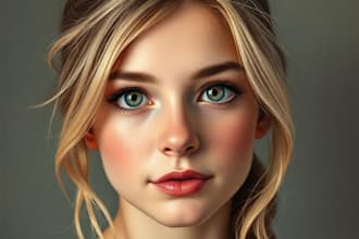 draw digital realistic oil portrait painting