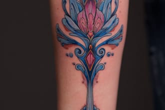 professional tattoo design black and white or color