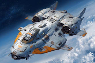 create a sci fi spaceship design