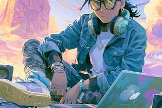 draw anime style album cover design