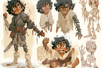 create cartoon illustrations, 2d cartoon character designs