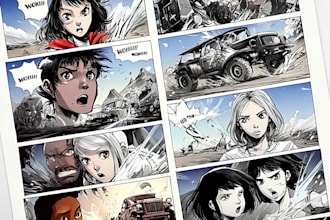 anime manga comic book illustration, manhwa manga artist
