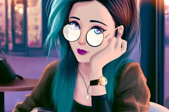 create stylish anime character illustrations and portraits