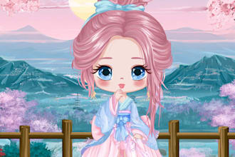 create cute chibi art and anime chibi characters