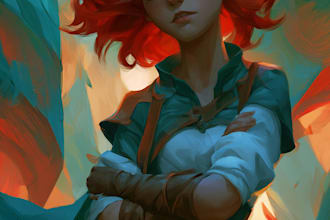 draw anime style fantasy character, elf, warrior, mage, or demon