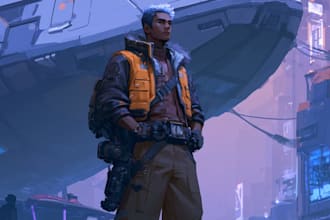 draw futuristic sci fi character designs