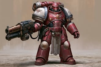 make a warhammer 40k character art