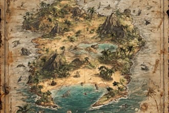 create a fantastic map for a book or board game