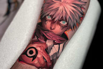 design professional anime and manga tattoo art