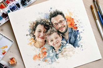 do a watercolor illustration