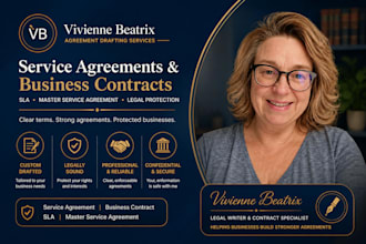 draft service agreement, business contract, sla, master service agreement