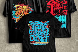 with cartoon style for your brand or band merchandise