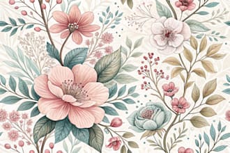 design seamless pattern, textile prints, floral patterns