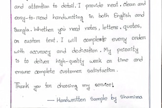 write anything with my beautiful handwriting