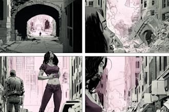 draw a unique comic book page or manga page