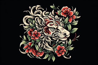 make custom traditional or neo traditional tattoo style design