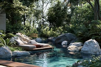 design realistic landscape, park, and urban environment