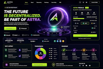 build crypto website, token, smart contract and presale