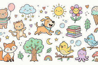 draw cute doodles illustrations