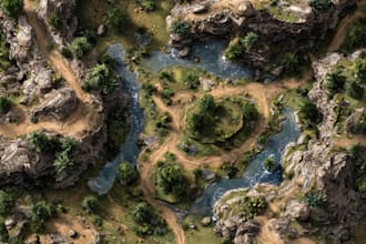 design vector maps, event maps, fantasy festival maps