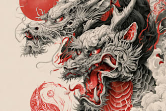 design a tattoo design in japanese style