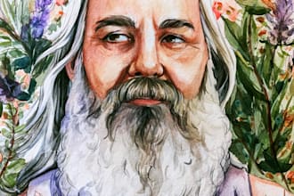 paint a portrait in traditional watercolor technique