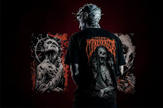 draw horror and gothic line art illustrations