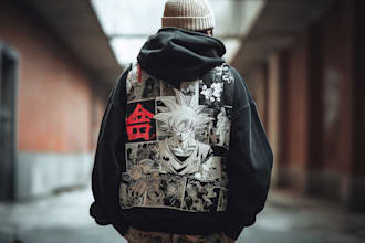 create anime streetwear and vintage design