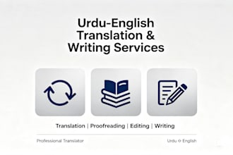 translate english to urdu with proofreading and editing