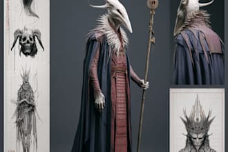 design fantasy horror and fantasy horror character