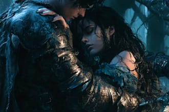 design a fantasy fiction or dark romance book  cover design