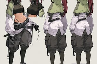 draw anime illustration, vtuber art, visual novel, wallpaper