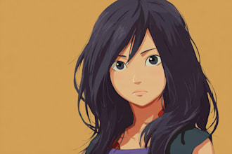 anime character an illustration and anime character