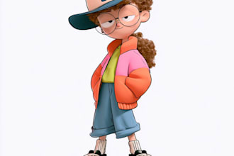 design cartoon characters for nft collections with metadata